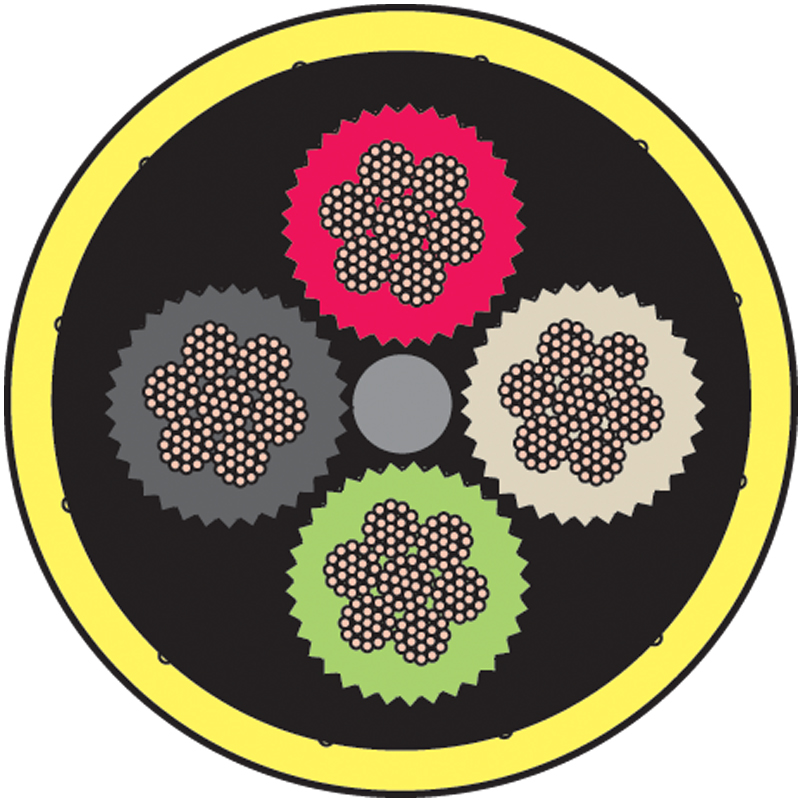 Cross-section of TigerFlex power cable