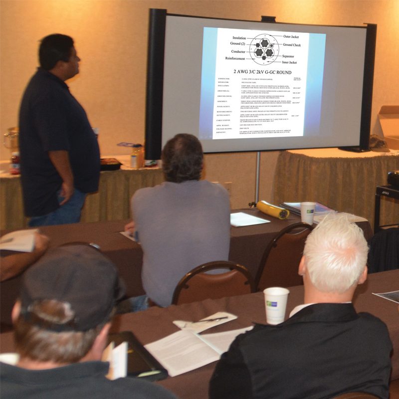 Safety training for surface mining cables